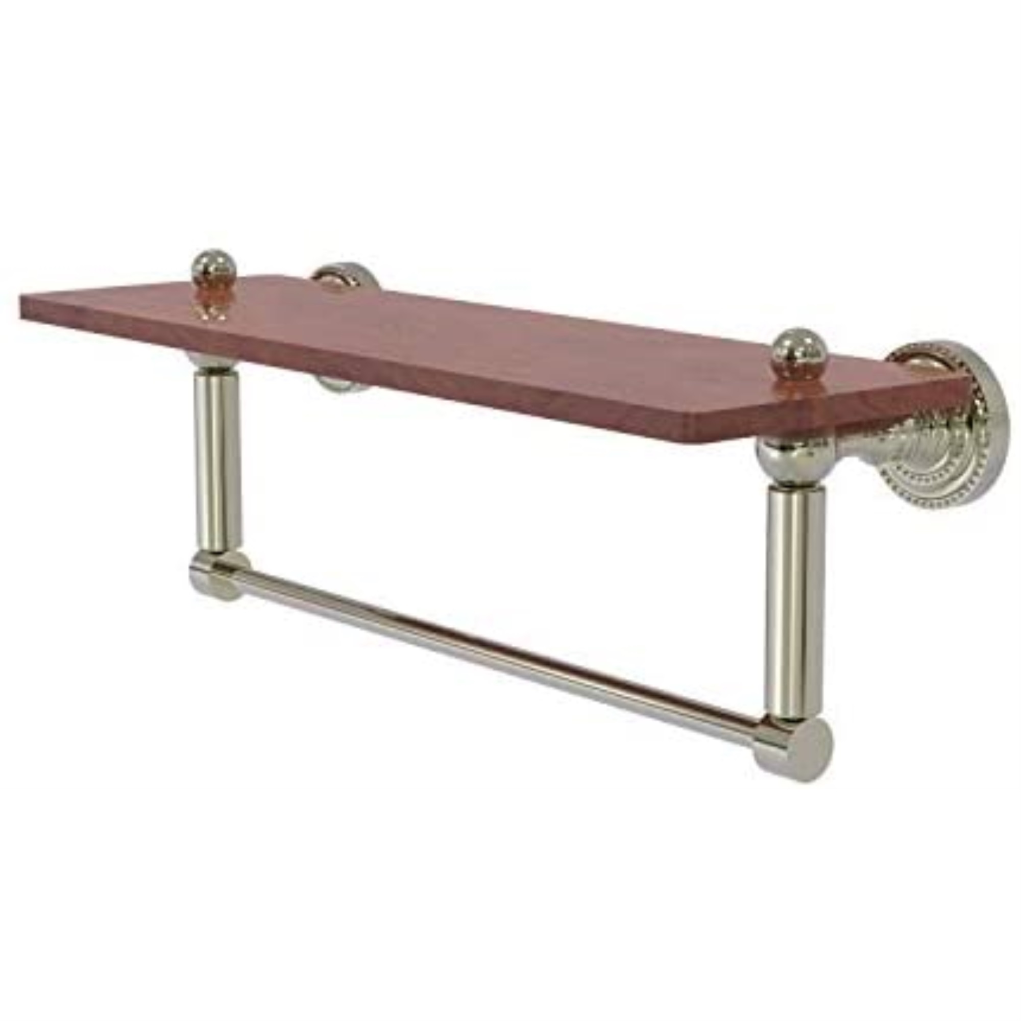 Allied Brass Dottingham Collection 16 Inch Solid IPE Ironwood Shelf with Integrated  Towel Bar - DT-1TB-16-IRW-PNI | Walmart Canada