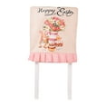 Oleegame 1PC Easter Dining Chair Covers Spring Watercolor Bunnies Stretch Washable Removable