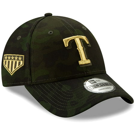 Texas Rangers New Era 2019 MLB Armed Forces Day 9FORTY Adjustable Hat - Camo -