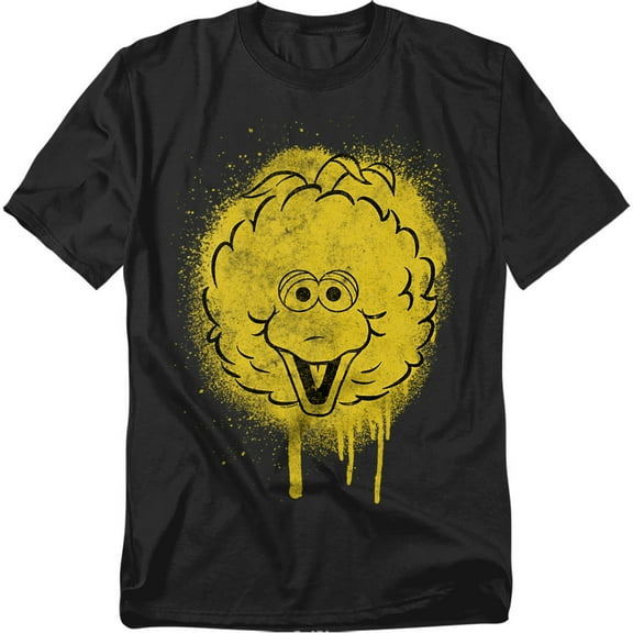 Sesame Street T-Shirt Big Bird Graffiti Spray Face Unisex Graphic Tee for Men & Women