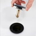 Matte Black Basin Waste Pop Up Bathroom Sink Push Button Click Clack
