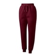 thumbnail image 5 of Tthxqing Womens Fall Trendy Baggy Joggers Workout Sweatpants Comfy Lightweight Loungewear High Waisted Athletic Yoga Sweat Pants with Pockets Wine XXL, 5 of 6