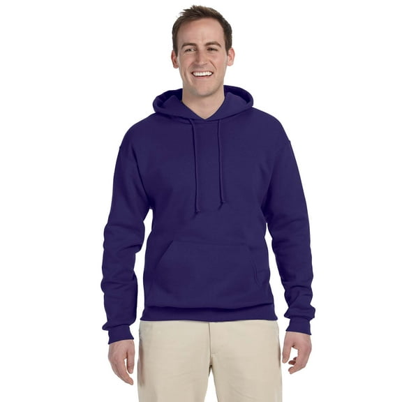 Jerzees Nublend Adult Pullover Hooded Sweatshirt , 996 , Deep Purple , XX-Large