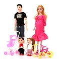 thumbnail image 3 of Casa de juegos de juguete, juego de muñecas familiares, regalo para niños, juguete de juego de rol para niños, instalación sin esfuerzo, 3 of 14