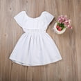 thumbnail image 2 of Bagilaanoe Toddler Baby Girl Summer Dress Off Shoulder Hollow Out Ruffle A-line Dresses 1T 2T 3T 4T 5T 6T Casual Swing Sundress, 2 of 8