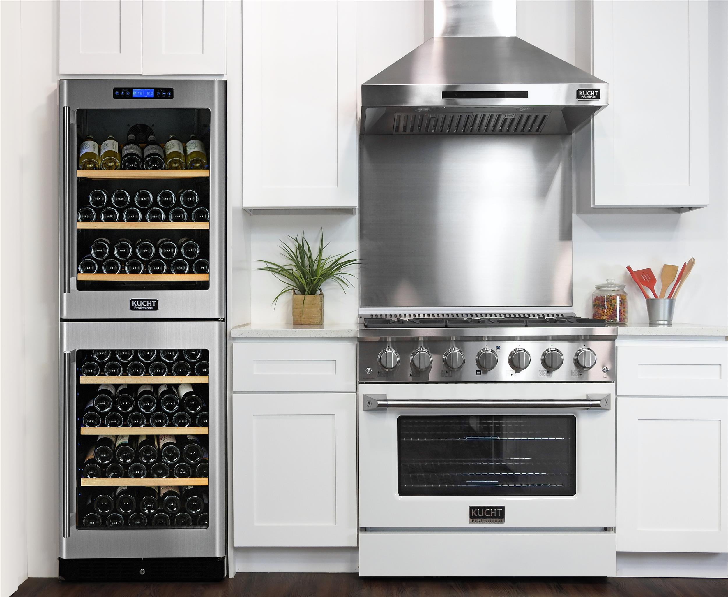 36 in. 5.2 cu. ft Dual Fuel Range for Propane Gas Sealed Burners in White.
