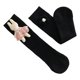 thumbnail image 3 of 1 par de calcetines bonitos para niños con muñeca, algodón peinado transpirable, cómodos calcetines de media pantorrilla para niñas, para viajar, conejo negro, 3 of 5