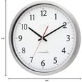 thumbnail image 4 of 404-1235UA-PL UltrAtomic 14 inch Stainless Steel Wall Clock, Shatterproof Lens, Silver, 4 of 4