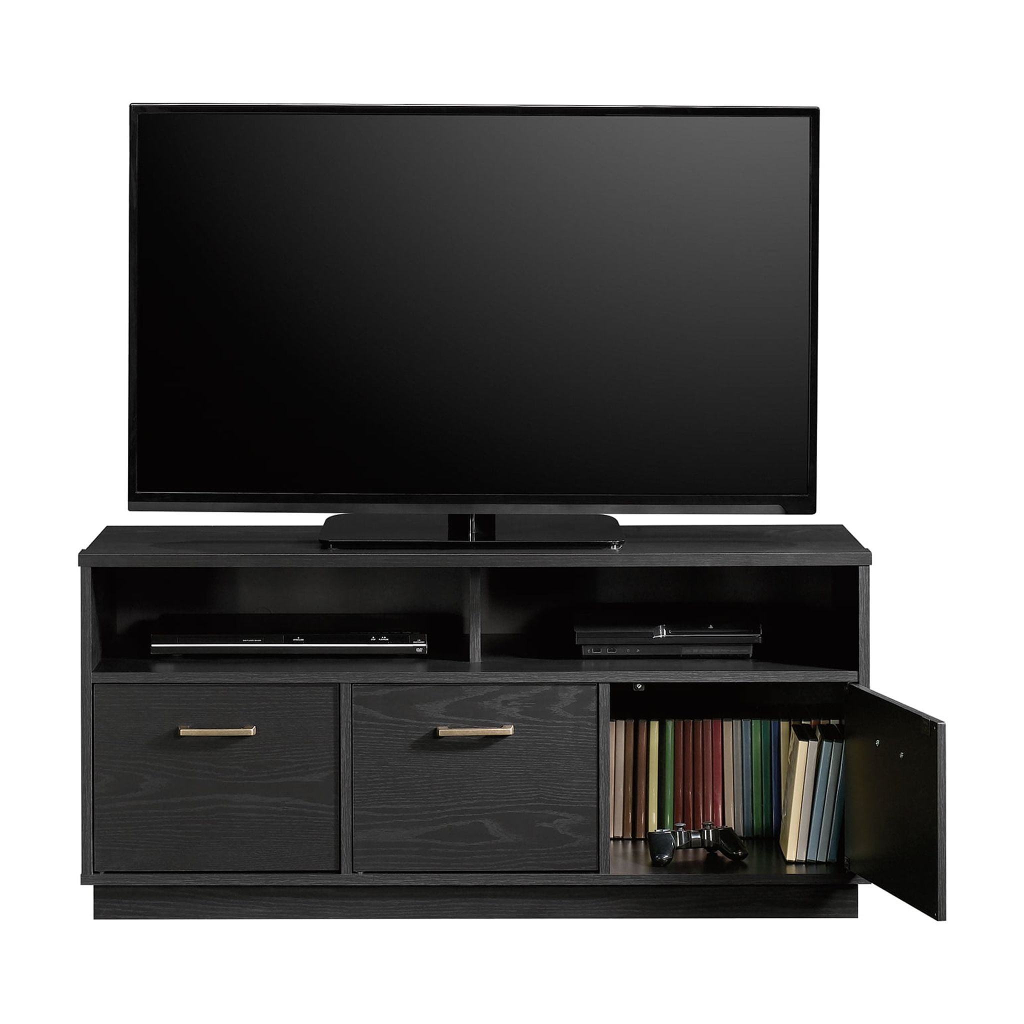 Mainstays 3-Door TV Stand Console for TVs up to 50", Blackwood Finish