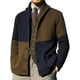 thumbnail image 1 of UKAP Suéteres para hombre Cárdigan con bloques de color Suéter con frente abierto Outwear Cárdigans ajustados Tops para exteriores, 1 of 2