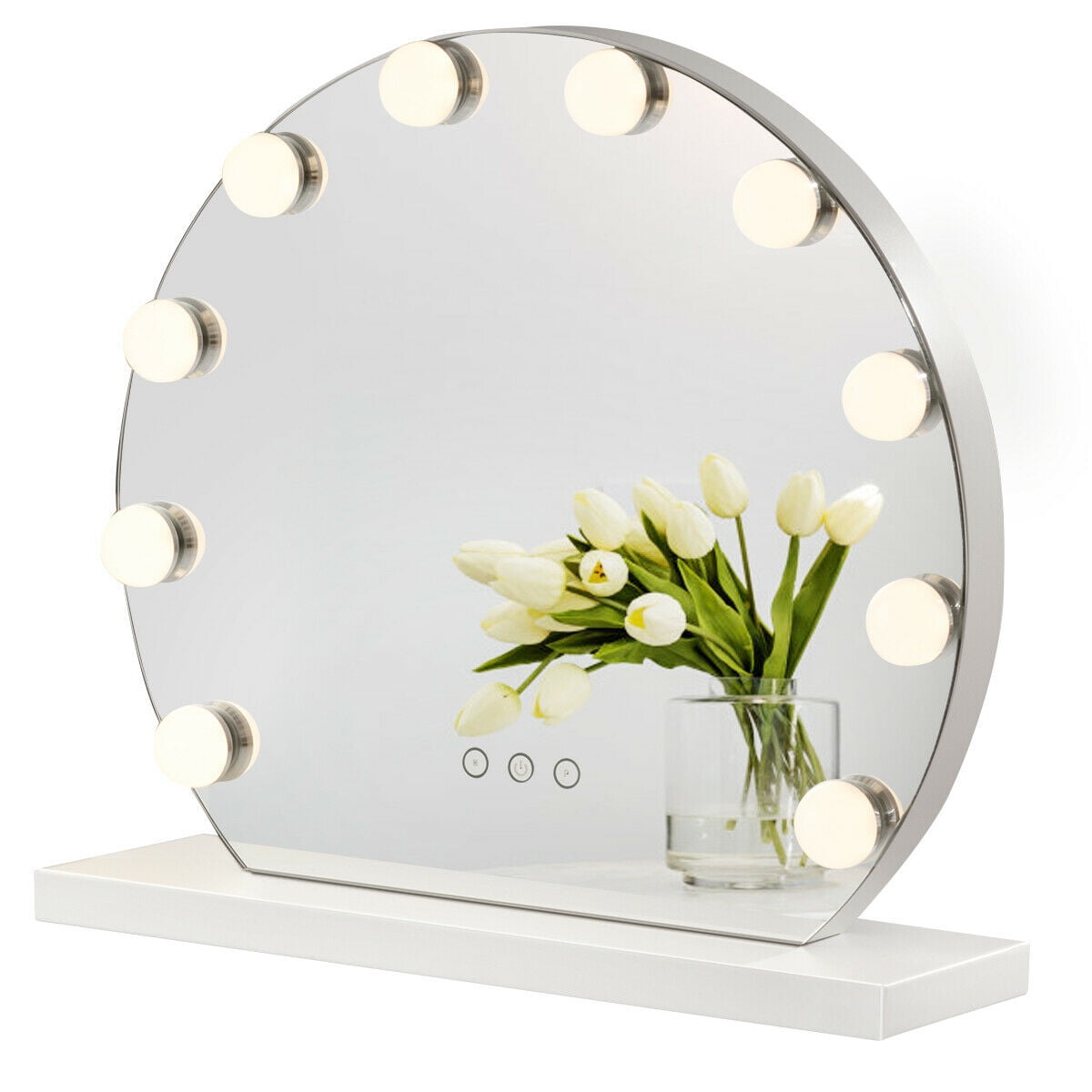 Costway Makeup Vanity Mirror With Light, Vanity Table With Lighted Mirrors Hollywood Style