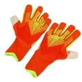 thumbnail image 4 of Guantes de portero de fútbol para hombre y mujer, de látex y nailon, antideslizantes, transpirables, con protección para los dedos, para entrenamiento y competición, color naranja, talla 6, 4 of 14