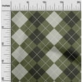 thumbnail image 1 of oneOone Viscose Chiffon Olive Green Fabric Argyle Check Diy Clothing Quilting Fabric Print Fabric By Yard 42 Inches Wide, 1 of 4