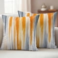 thumbnail image 2 of Orange Gray Outdoor Pillow Covers 26x26 Set of 2,Waterproof Patio Throw Pillowcase Protectors,Retro Country Abstract Ombre Aesthetic Decorative Pillow Shams Cushion Covers for Seat Bed Couch Sofa, 2 of 8