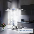 thumbnail image 5 of JOEAONZ New 30 inch Island Range Hood 900CFM Stainless Steel Glass Touch Control with Filters 120V, 5 of 9