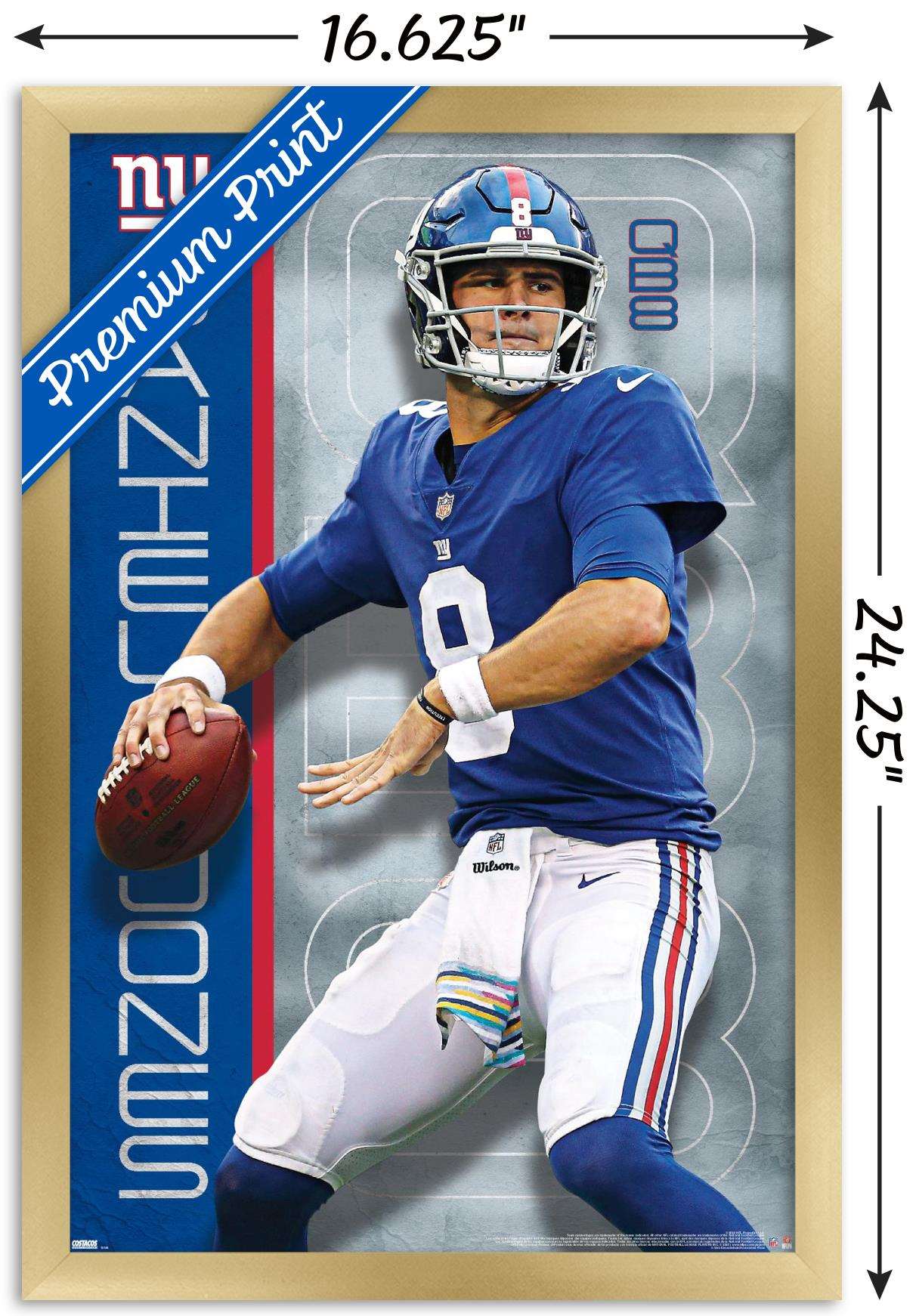 Daniel Jones Football Paper Poster Giants - Daniel Jones - Sticker