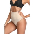 thumbnail image 3 of Joyshaper Women Tummy Control Shapewear High Waist Thong Underwear Slimming Body Shaper Panty Beige XL, 3 of 7