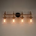 thumbnail image 6 of LNC Auisre 30-in 4-Light Polished Gold LED Industrial Vanity Light, 6 of 12