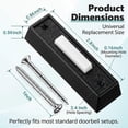 thumbnail image 2 of NOGIS 2 Pack Lighted Doorbell Button, Universal Garage Door Switch Wired Wall Mounted Doorbell Push Button (Black Button, Green Light), 2 of 7