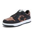 thumbnail image 1 of Zapatillas de deporte informales con patrón de estrellas transpirables, plataforma ligera con cordones de cuero PU para caminar, zapatos planos para correr, calzado de mujer, 1 of 4