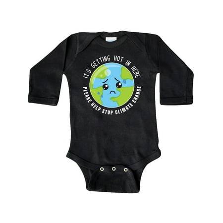 

Inktastic Climate Change It s Getting Hot in Here Sad Planet Earth Gift Baby Boy or Baby Girl Long Sleeve Bodysuit