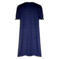 thumbnail image 3 of Pejock Women's 2023 Summer Casual Beach Dresses V Neck Short Sleeve Party Club Mini T Shirt Dress Sun Dress Dark Blue S (US Size: 4), 3 of 6