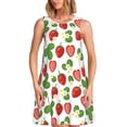 thumbnail image 1 of Disketp Strawberry para Vestido sin Mangas para Mujeres, Vestidos de Verano para Mujeres, Casual y Holgado para la Playa, 1 of 7