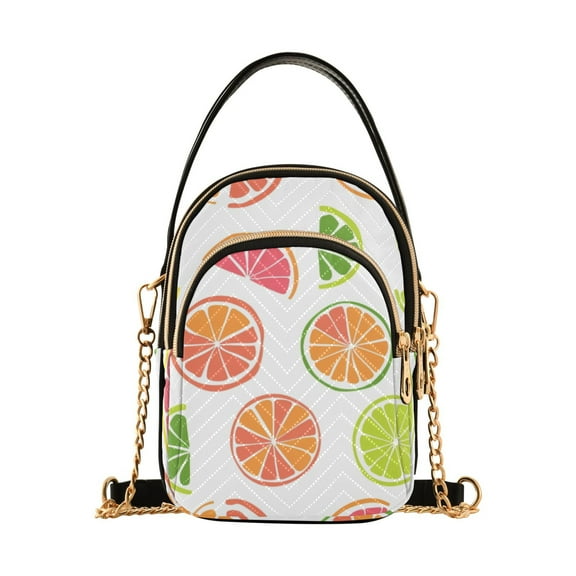 joogoo Women Lemon Summer Style Chain Crossbody Bags Shoulder Handbag Phone Purse