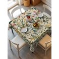 thumbnail image 6 of Green Botanical Table Cloth, Vintage Plant Flowers Garden Leaf Motifs Waterproof Tablecloth for Square Tables, Reusable Washable Fabric Table Cover for Restaurant Kitchen Dining Tables 54"x54", 6 of 6