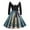Light Green, variant on Christmas Dresses for Women Fashionable V-Neck Casual and form-fitting Christmas Printed Long-sleeved Dress for Holiday Party (Navy, XXL)