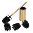 thumbnail image 4 of HOMEMAXS Golden Stainless Steel Toilet Bowl Brush with Holder for Motorbike Reliable Long Handle and Wall, 4 of 8