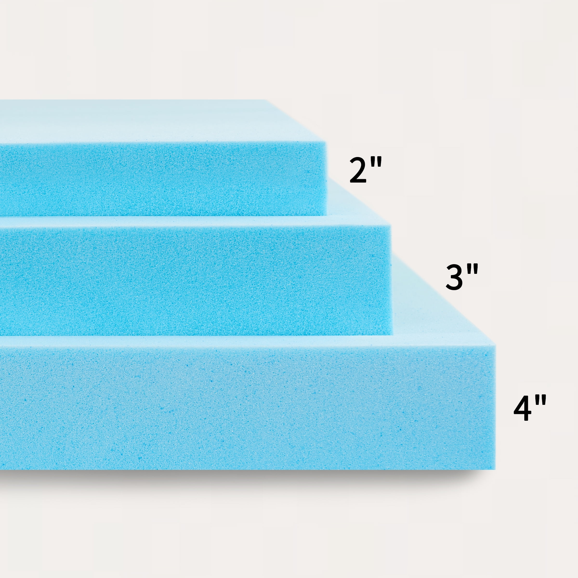 DyFun 3" Twin Medium Soft Gel Memory Foam Mattress Topper Pressure Relief Bed Mattress Pad