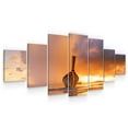 thumbnail image 1 of Startonight Large Canvas Wall Art Beach - A Boat at Sunset - Huge Framed Modern Set of 7 Panels 40 x 95 Inches, 1 of 5