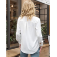 thumbnail image 2 of Weardear White Blouses for Women Dressy Casual Long Sleeve Button Down Shirt Collared Work Office Business Chiffon Blouse Shirt Tops, 2 of 6