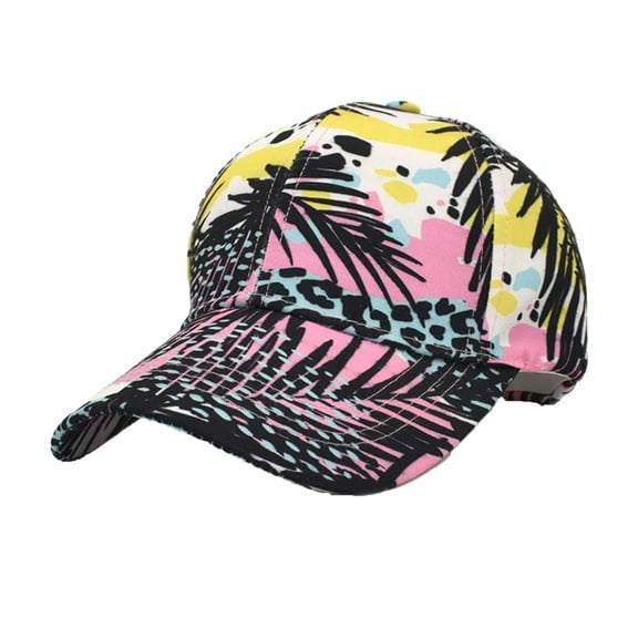 Clearance! Fdelink Baseball Hat Sun UV Protection Hat Men and Women Casual Summer Printed Adjustable Outdoor Sunshade Visors Baseball Hat Black