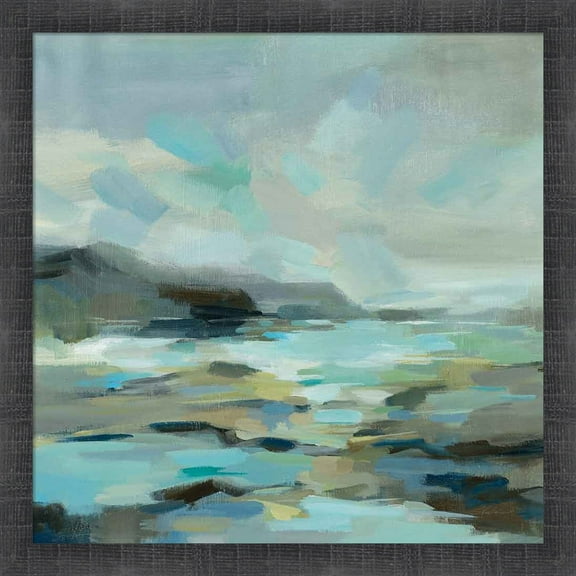 Great Art Now Blue Lagoon by Silvia Vassileva, Framed Wall Art, 17.5W x 17.5H