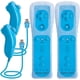 thumbnail image 1 of Mando a distancia y Nunchuk para Wii, mando a distancia Plus para Wii con Motion Plus y Nunchuck, mando a distancia Joystick para Wii Control remoto de juegos con funda de silicona azul Sincero  Hogar, 1 of 7
