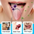 thumbnail image 2 of Tongue Scraper, 3 Pack 100% (Medical Grade) Professional Stainless Steel Tounge Scrappers Great for Banishes Bad Breath and Maintains Oral Care, Tongue Cleaner for Adults and Kids, 2 of 8