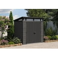 thumbnail image 2 of Keter Cortina 7x7 ft. Durable Resin Outdoor Storage Shed With Heavy Duty Floor and Locking Door, Grey, 2 of 6