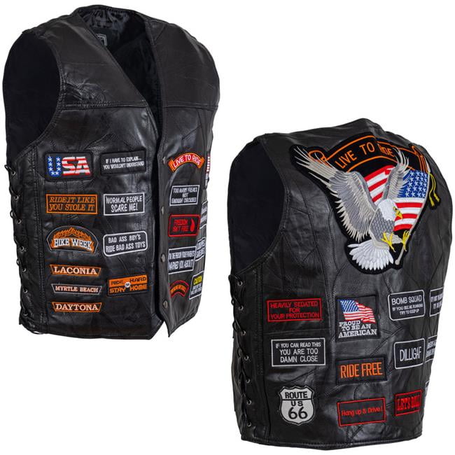 Harley leather vests deals