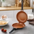 thumbnail image 6 of Double Sided Frying Pan with Nonstick Coating and Ergonomic Handles, Breakfast Sandwich Maker for Quick Meals and Stovetop Cooking, Versatile Kitchen Gadgets Gift for Home Cooks, 6 of 6
