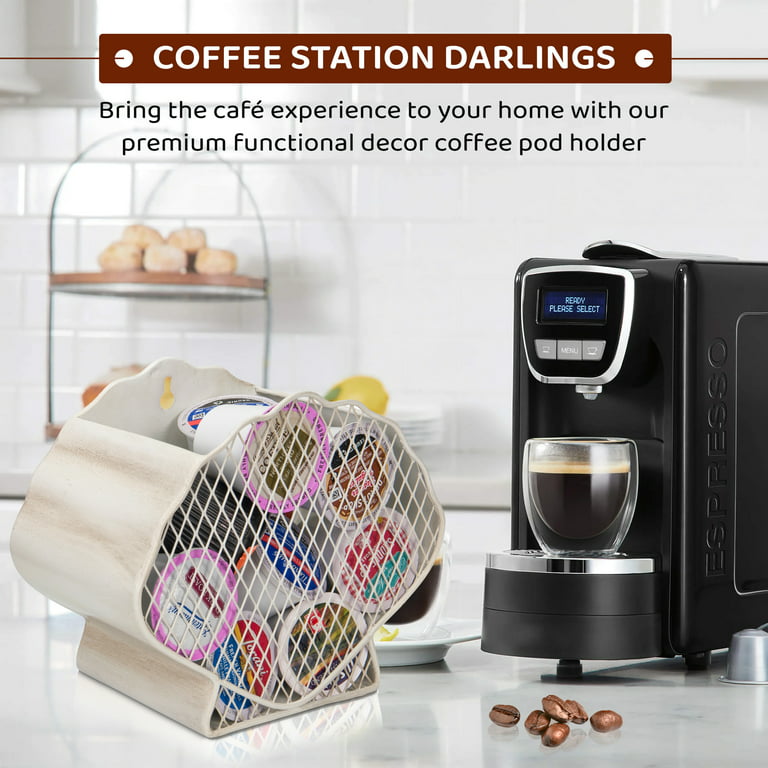 Coffee Station Organizer, Countertop Coffee Bar Accessories and Storage,  Coffee Pod Holder Storage Bin Box Organizer Coffee Bar Organizer for Coffee
