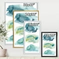 thumbnail image 4 of Designart 'Green and Blue Clouds' Modern Framed Canvas Wall Art Print, 4 of 5