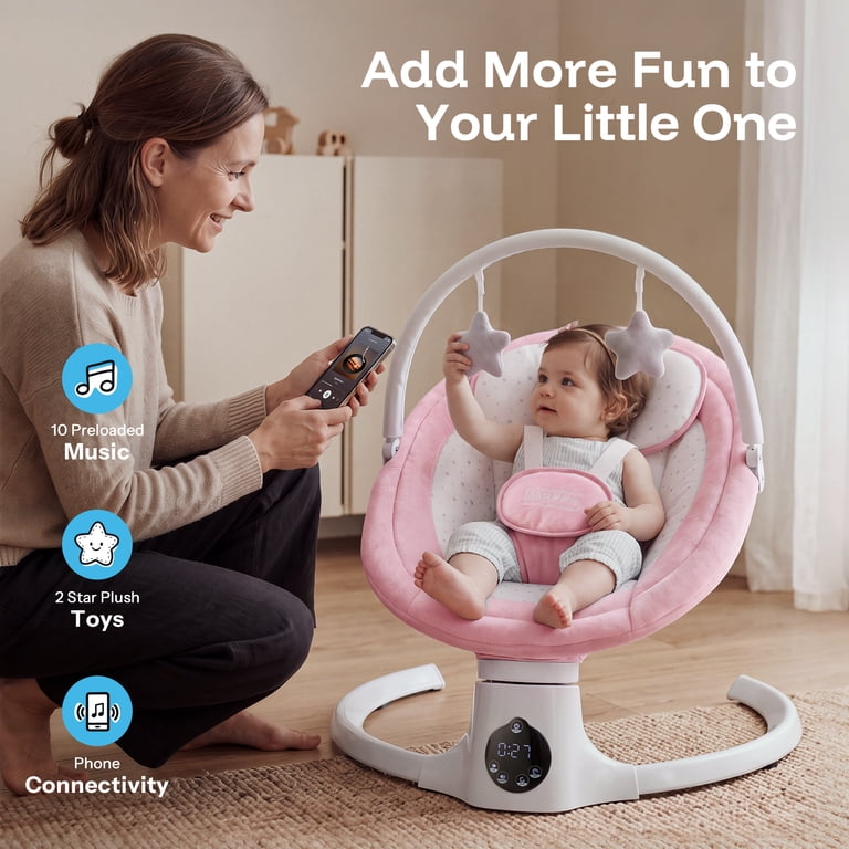 Electric Baby Swing with Remote Control and Lullabies photo 5
