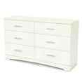 thumbnail image 2 of Commode 6 tiroirs pour Adulte, fini Blanc solide, collection Gramercy de Meubles South Shore, 2 of 9