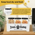 thumbnail image 5 of Dog Treat Container with 3 Plastic Treat Jars Wood Dog Food Container with Handles Practical Dog Food Storage Container Decorative Cat Food Container for Dog Food Storage, 5 of 10