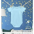 thumbnail image 3 of Shop4Ever Jesus Cross Cursive Script Pocket Size Baby's Bodysuit Infant Cotton Romper 18 Months Light Blue, 3 of 5