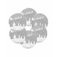 thumbnail image 7 of 15 Inch Round Placemats Set of 6, Grey Christmas Non Slip Heat Insulation PP Table Mats, Xmas Elk Tree Snowflake Forest Washable Place Mats for Kitchen Dining Party Table Decor, 7 of 7