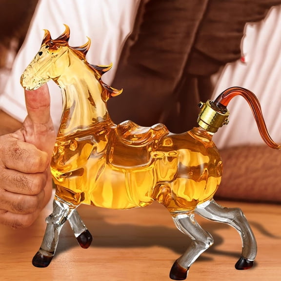 Horse Whiskey Decanter for Men Dad, Personalized Liquor Dispenser with Stopper, Unique Bourbon Scotch Western Gift for Husband Boyfriend, Home Bar Accessories for Anniversary Birthday