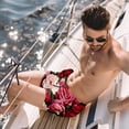 thumbnail image 2 of luoweisi Men's Beach Shorts Quick Dry Swim Trunks with Mesh Lining Roses 2XL, 2 of 5